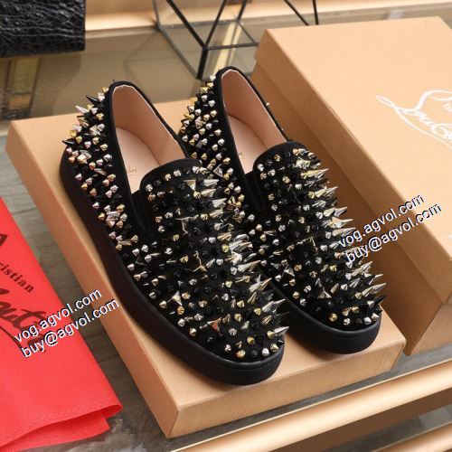 2021秋冬 クリスチャンルブタンブランド 偽物 通販 フラットシューズ Christian Louboutin 一番人気の新作はこれ カジュアルシューズ スタッズ