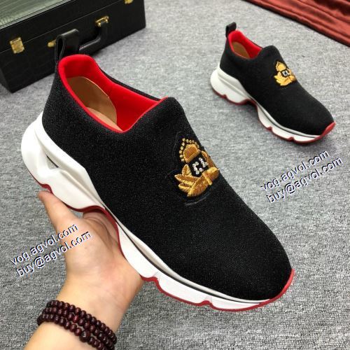 柔らかな質感 カジュアルシューズ 2021秋冬 クリスチャンルブタン Christian Louboutinコピー ブランド 厚底 クッション加工