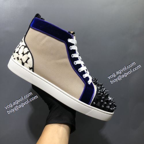 ハイトップシューズ 2021秋冬 クリスチャンルブタン Christian Louboutinコピー 流通限定モデル スタッズ
