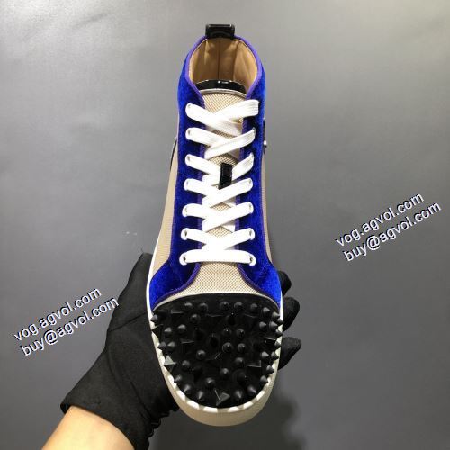 ハイトップシューズ 2021秋冬 クリスチャンルブタン Christian Louboutinコピー 流通限定モデル スタッズ