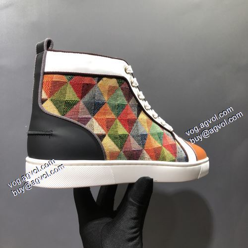 2021秋冬 可愛く上品な雰囲気 クリスチャンルブタン偽物ブランド ハイトップシューズ Christian Louboutin 透湿?防水素材採用