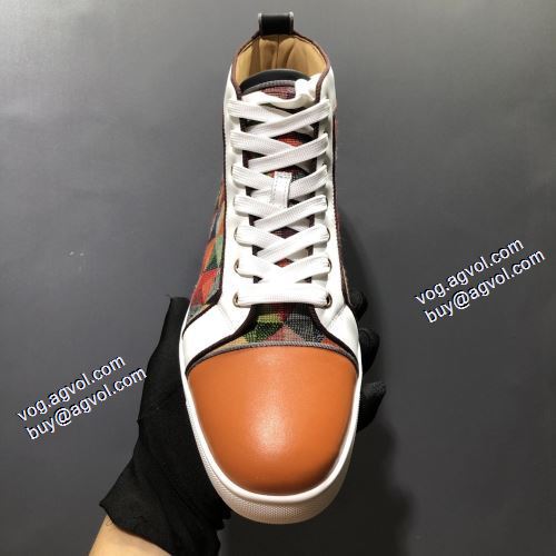 2021秋冬 可愛く上品な雰囲気 クリスチャンルブタン偽物ブランド ハイトップシューズ Christian Louboutin 透湿?防水素材採用