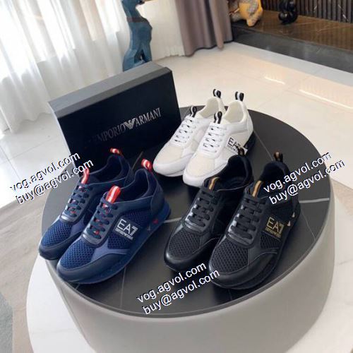 2021春夏 高品質 人気 3色可選 アルマーニ ARMANI カジュアルシューズ  ARMANIブランド 偽物 通販 