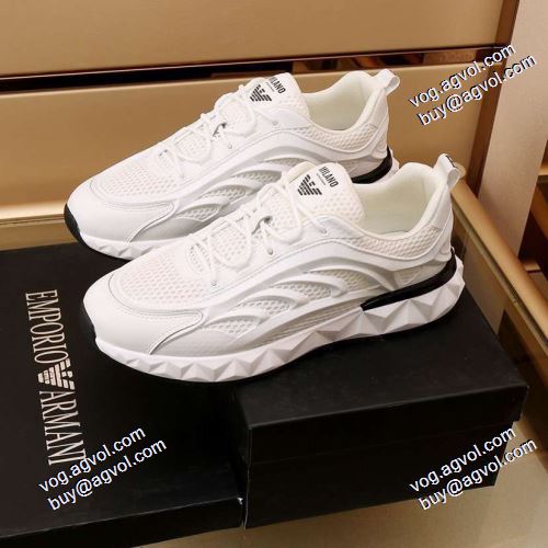 2色可選 2021春夏 コスパ最高のプライス オリジナル アルマーニ ARMANI フィリッププレインブランド 偽物 通販 ランニングシューズ フラットシューズ 軽い履き心地