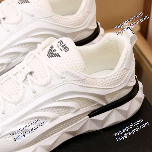 2色可選 2021春夏 コスパ最高のプライス オリジナル アルマーニ ARMANI フィリッププレインブランド 偽物 通販 ランニングシューズ フラットシューズ 軽い履き心地