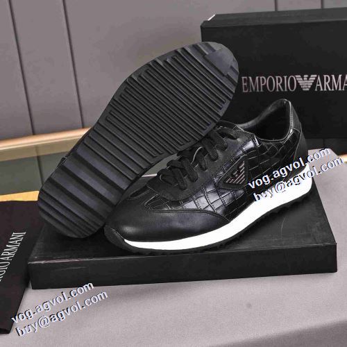 2021秋冬 コスパ最高のプライス 滑りにくい アルマーニ ARMANI  アルマーニブランドスーパーコピー 大人の雰囲気抜群 ランニングシューズ リゾートスタイル 利便性に優れ