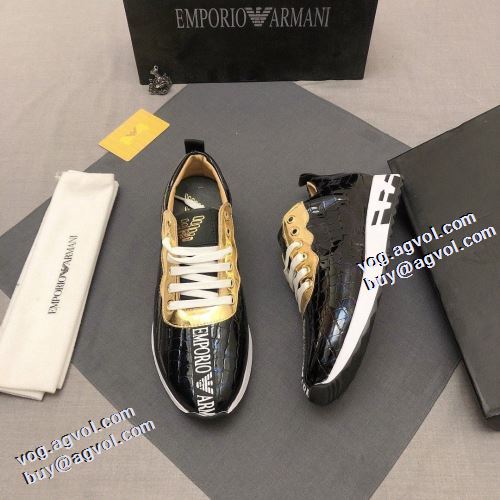 アルマーニ ARMANI 利便性に優れ アルマーニコピー ブランド 滑りにくい スニーカー 柔軟 足馴染みのいい カジュアルシューズ 2021秋冬 ロングノーズ 汚れも目立ちにくい