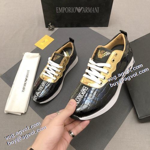 アルマーニ ARMANI 利便性に優れ アルマーニコピー ブランド 滑りにくい スニーカー 柔軟 足馴染みのいい カジュアルシューズ 2021秋冬 ロングノーズ 汚れも目立ちにくい