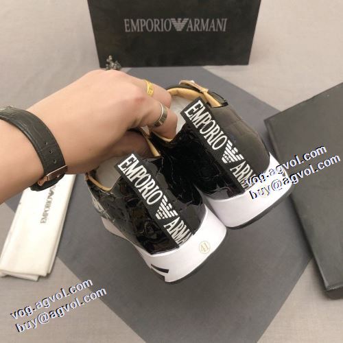 アルマーニ ARMANI 利便性に優れ アルマーニコピー ブランド 滑りにくい スニーカー 柔軟 足馴染みのいい カジュアルシューズ 2021秋冬 ロングノーズ 汚れも目立ちにくい
