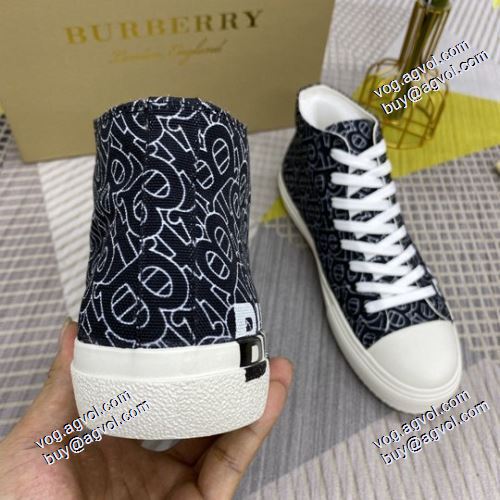 2021春夏 バーバリー BURBERRY 2色可選 メンズ　レースアップ　ハイカットスニーカー　履き心地のいい 人気販売中 バーバリースーパーコピー