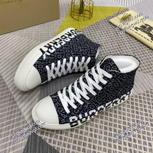 2021春夏 バーバリー BURBERRY 2色可選 メンズ　レースアップ　ハイカットスニーカー　履き心地のいい 人気販売中 バーバリースーパーコピー