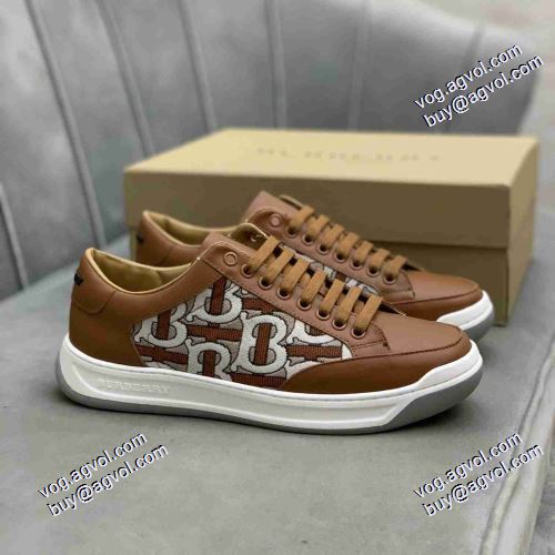クッション加工 2021春夏 バーバリー BURBERRY 4色可選 レースアップシューズ 人気新品★超特価★ バーバリーコピー リゾートスタイル
