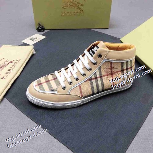 2021秋冬 バーバリー BURBERRY 柔軟 リゾートスタイル 履き心地抜群 バーバリーブランド 2色可選 コピー ハイトップシューズ 上品上質 ファッション 人気 ギンガム ハイカット 軽い履き心地