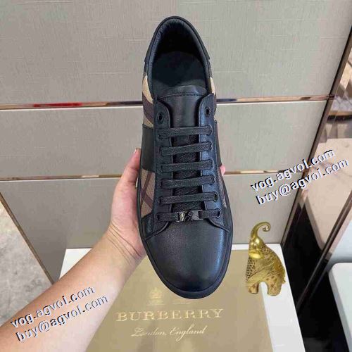 カジュアルシューズ 2021秋冬 バーバリー BURBERRY デザイン性の高い バーバリーコピー 汚れも目立ちにくい ローヒール セレブ愛用の超人気商品 リゾートスタイル ギンガム 足馴染みのいい