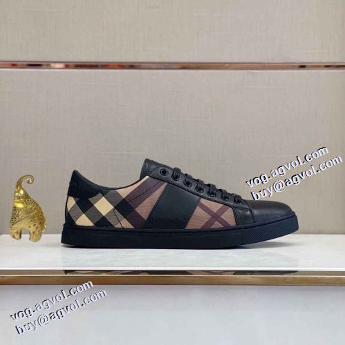 カジュアルシューズ 2021秋冬 バーバリー BURBERRY デザイン性の高い バーバリーコピー 汚れも目立ちにくい ローヒール セレブ愛用の超人気商品 リゾートスタイル ギンガム 足馴染みのいい