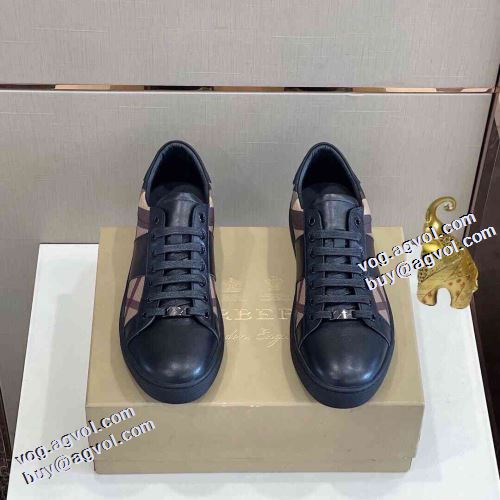 カジュアルシューズ 2021秋冬 バーバリー BURBERRY デザイン性の高い バーバリーコピー 汚れも目立ちにくい ローヒール セレブ愛用の超人気商品 リゾートスタイル ギンガム 足馴染みのいい