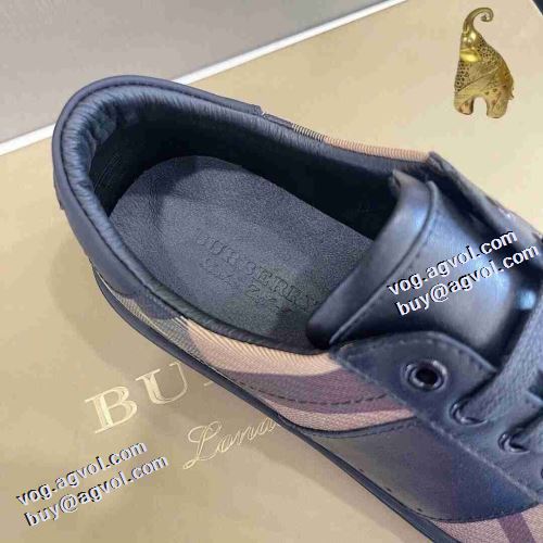 カジュアルシューズ 2021秋冬 バーバリー BURBERRY デザイン性の高い バーバリーコピー 汚れも目立ちにくい ローヒール セレブ愛用の超人気商品 リゾートスタイル ギンガム 足馴染みのいい