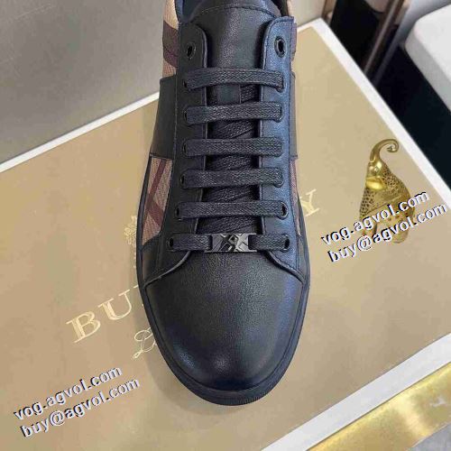 カジュアルシューズ 2021秋冬 バーバリー BURBERRY デザイン性の高い バーバリーコピー 汚れも目立ちにくい ローヒール セレブ愛用の超人気商品 リゾートスタイル ギンガム 足馴染みのいい