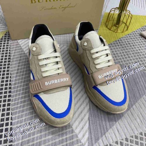 2021秋冬 バーバリー BURBERRY これからの季節の足元のアクセント バーバリースーパーコピー クッション性 スニーカー ファッション 人気 ロードジョグ 人気新品★超特価★ 
