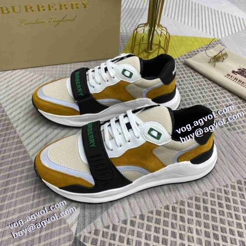 ランニングシューズ 着心地抜群 ナチュラルな素材感 ロードジョグ 耐久性のある バーバリー BURBERRY 2021秋冬 滑りにくい カジュアルシュッズ コスパ最高のプライス バーバリーコピー