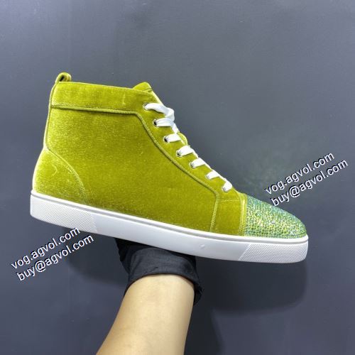2021秋冬 クリスチャンルブタン Christian Louboutin ハイトップシューズ 高級感ある クリスチャンルブタンブランドスーパーコピー 抗菌?防臭加工