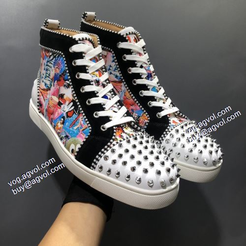 2021秋冬 スタッズ クリスチャンルブタン Christian Louboutin おすすめ/オススメ クリスチャンルブタンブランドスーパーコピー ハイトップシューズ