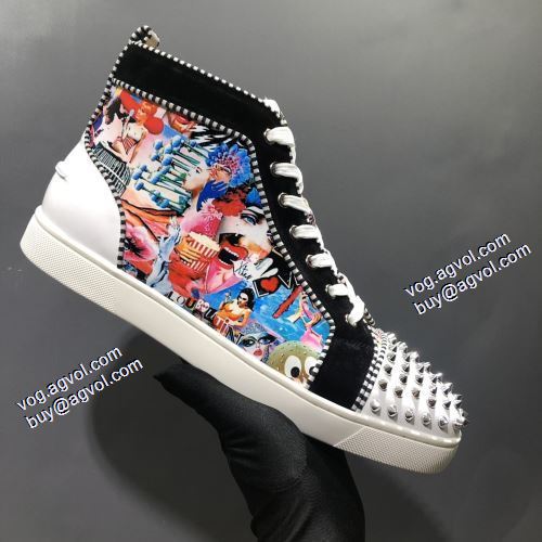 2021秋冬 スタッズ クリスチャンルブタン Christian Louboutin おすすめ/オススメ クリスチャンルブタンブランドスーパーコピー ハイトップシューズ