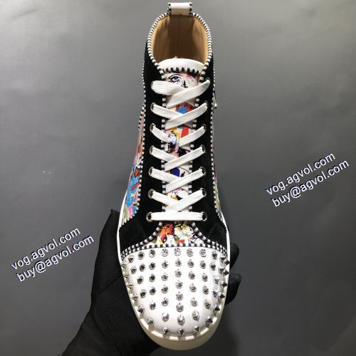 2021秋冬 スタッズ クリスチャンルブタン Christian Louboutin おすすめ/オススメ クリスチャンルブタンブランドスーパーコピー ハイトップシューズ