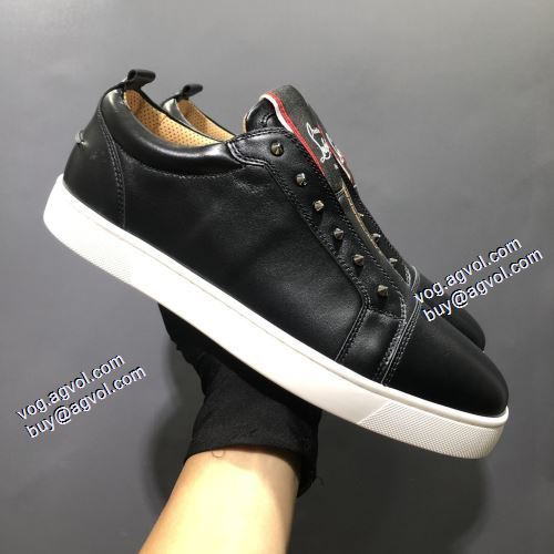 コスパ最高のプライス 2021秋冬 クリスチャンルブタンブランドコピー フラットシューズ クリスチャンルブタン Christian Louboutin フルグレインレザー