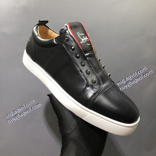 コスパ最高のプライス 2021秋冬 クリスチャンルブタンブランドコピー フラットシューズ クリスチャンルブタン Christian Louboutin フルグレインレザー