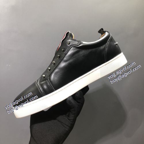 コスパ最高のプライス 2021秋冬 クリスチャンルブタンブランドコピー フラットシューズ クリスチャンルブタン Christian Louboutin フルグレインレザー