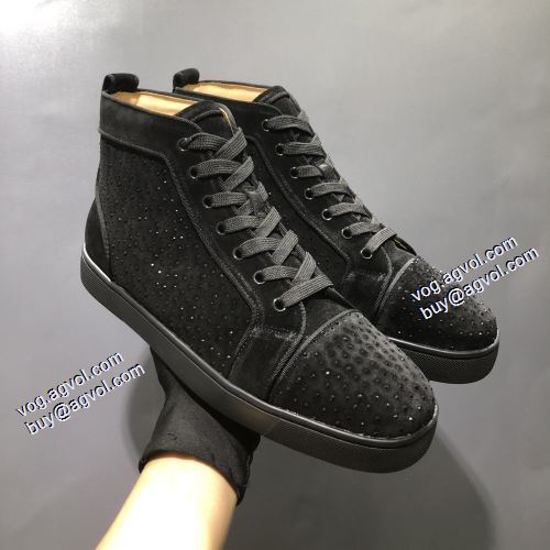 大人気アイテム！入手困難 2021秋冬 クリスチャンルブタン Christian Louboutin クリスチャンルブタンブランド 偽物 通販 ハイトップシューズ 抗菌?防臭加工
