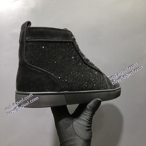 大人気アイテム！入手困難 2021秋冬 クリスチャンルブタン Christian Louboutin クリスチャンルブタンブランド 偽物 通販 ハイトップシューズ 抗菌?防臭加工