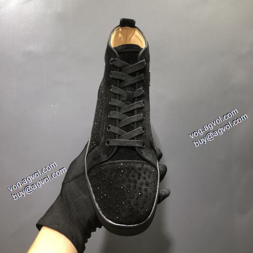 大人気アイテム！入手困難 2021秋冬 クリスチャンルブタン Christian Louboutin クリスチャンルブタンブランド 偽物 通販 ハイトップシューズ 抗菌?防臭加工