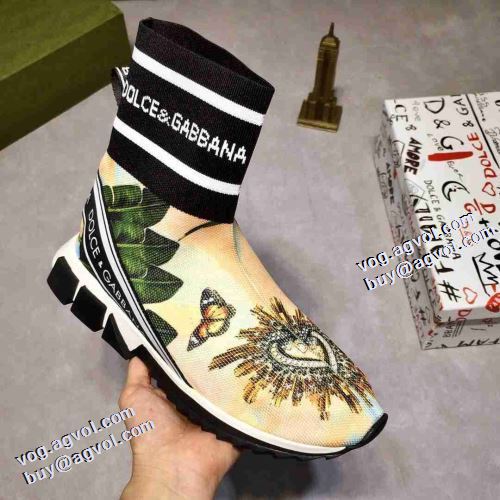 2色可選 2021秋冬 ドルチェ＆ガッバーナ Dolce&Gabbana ブーティー 最安値に挑戦 ドルチェ&ガッバーナブランド コピー ハイトップシューズ 着脱の簡単なスリップオンタイプ