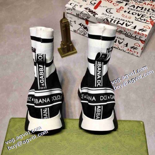 2色可選 2021秋冬 ドルチェ＆ガッバーナ Dolce&Gabbana ブーティー 最安値に挑戦 ドルチェ&ガッバーナブランド コピー ハイトップシューズ 着脱の簡単なスリップオンタイプ