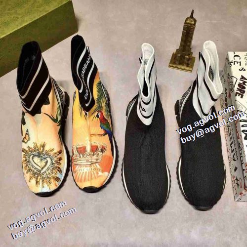 2色可選 2021秋冬 ドルチェ＆ガッバーナ Dolce&Gabbana ブーティー 最安値に挑戦 ドルチェ&ガッバーナブランド コピー ハイトップシューズ 着脱の簡単なスリップオンタイプ