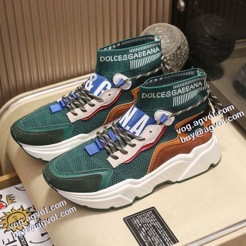 4色可選 着心地抜群 2021秋冬 ドルチェ＆ガッバーナ Dolce&Gabbana ドルチェ ガッバーナコピー メンズ　レースアップ 高機能防滑ソール 抗菌?防臭加工 秋冬