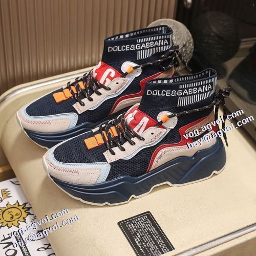 4色可選 着心地抜群 2021秋冬 ドルチェ＆ガッバーナ Dolce&Gabbana ドルチェ ガッバーナコピー メンズ　レースアップ 高機能防滑ソール 抗菌?防臭加工 秋冬