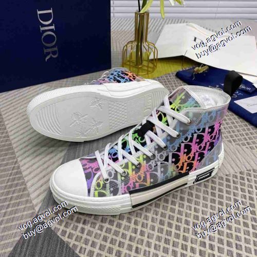 希少価値大！ ディオール偽物ブランド ハイトップシューズ 2021春夏 ディオール DIOR 女性にも男性にも適応 フラットシューズ