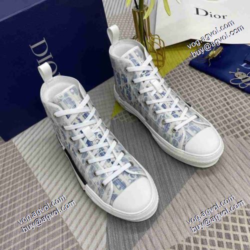 飽きの来ない 2021春夏 ディオール DIOR 高級感ある ローヒール ハイトップシューズ ディオールブランドスーパーコピー