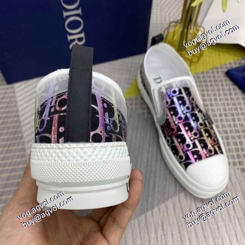 着心地抜群 2021春夏 2色可選 ローヒール ディオール DIOR スリップオン ディオールコピー ブランド 軽い履き心地