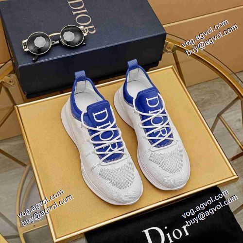 4色可選 柔軟 レーシングシューズ 高級感ある 2021春夏 ディオール DIOR ランニングシューズ クッション加工 軽い履き心地 ディオール偽物ブランド