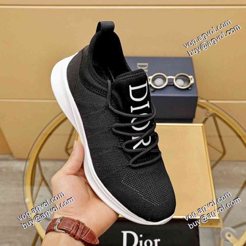 4色可選 柔軟 レーシングシューズ 高級感ある 2021春夏 ディオール DIOR ランニングシューズ クッション加工 軽い履き心地 ディオール偽物ブランド
