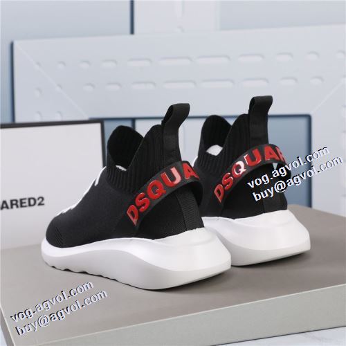 カジュアルシュッズ すべり防止 2021秋冬 ディースクエアード DSQUARED2 豊富なサイズ 2色可選 スニーカー ディースクエアードブランド 偽物 通販 着脱の簡単なスリップオンタイプ 紐なし