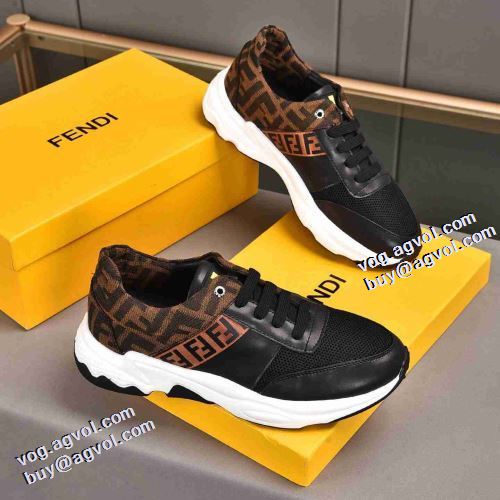 2021秋冬 フェンディ FENDI 豊富なサイズ スニーカー レーシングシューズ クッション加工 フェンディブランド 偽物 通販 優しい履き心地 2色可選