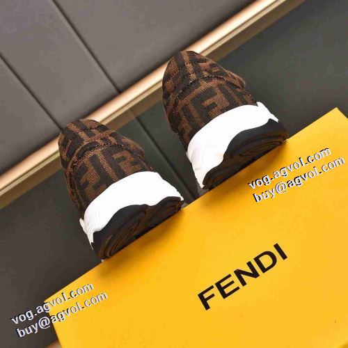 2021秋冬 フェンディ FENDI 豊富なサイズ スニーカー レーシングシューズ クッション加工 フェンディブランド 偽物 通販 優しい履き心地 2色可選