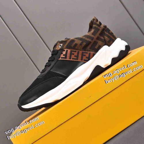 2021秋冬 フェンディ FENDI 豊富なサイズ スニーカー レーシングシューズ クッション加工 フェンディブランド 偽物 通販 優しい履き心地 2色可選