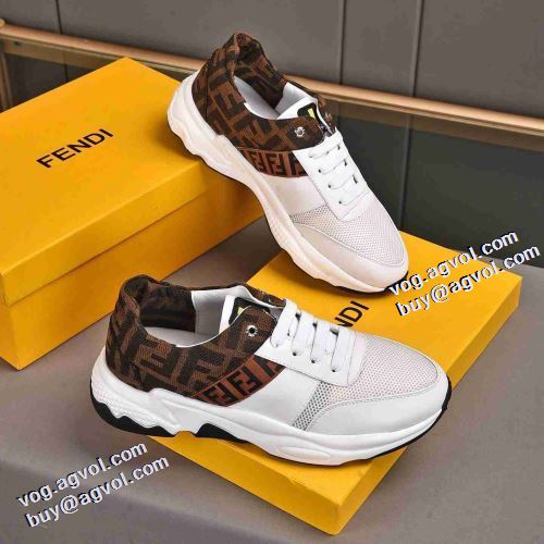 2021秋冬 フェンディ FENDI 豊富なサイズ スニーカー レーシングシューズ クッション加工 フェンディブランド 偽物 通販 優しい履き心地 2色可選