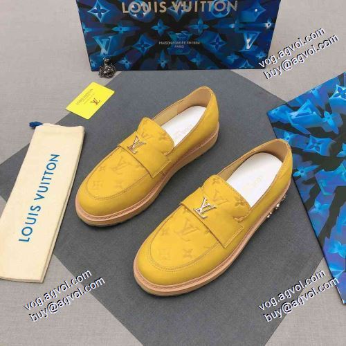 お買い得品 ローヒール 厚底 2021春夏 3色可選 ルイ ヴィトン LOUIS VUITTON 優しい履き心地 ルイ ヴィトンブランド コピー
